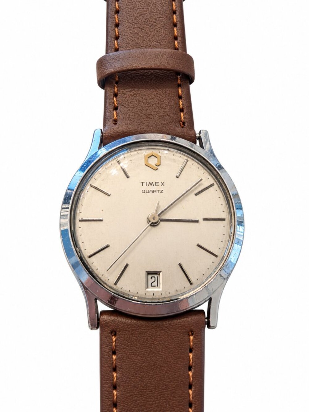 Timex Quartz Men's Watch – Classic Silver-Tone – New Leather Strap